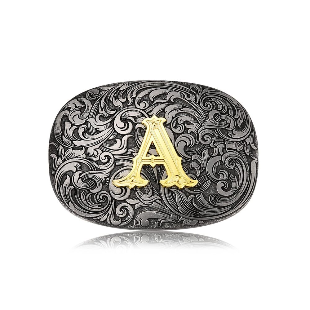 5098 Western Cowboy Belt Buckle Initial Letters ABCDEFG to Z Belt Buckle